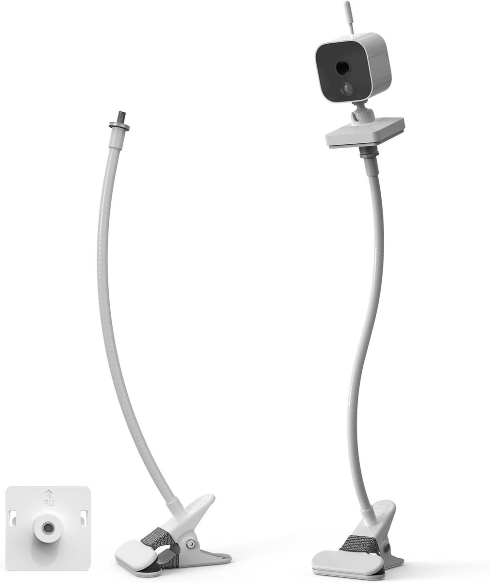 Babyfoon Houder - Camera Clip - Baby in Zicht - Verstelbare Arm - 13 x 9 x 7 cm - Wit