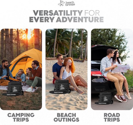 Draagbare Geïsoleerde Koeltas - Lekvrije Soft Cooler voor Strand, Picknick & Reizen — afbeelding 4