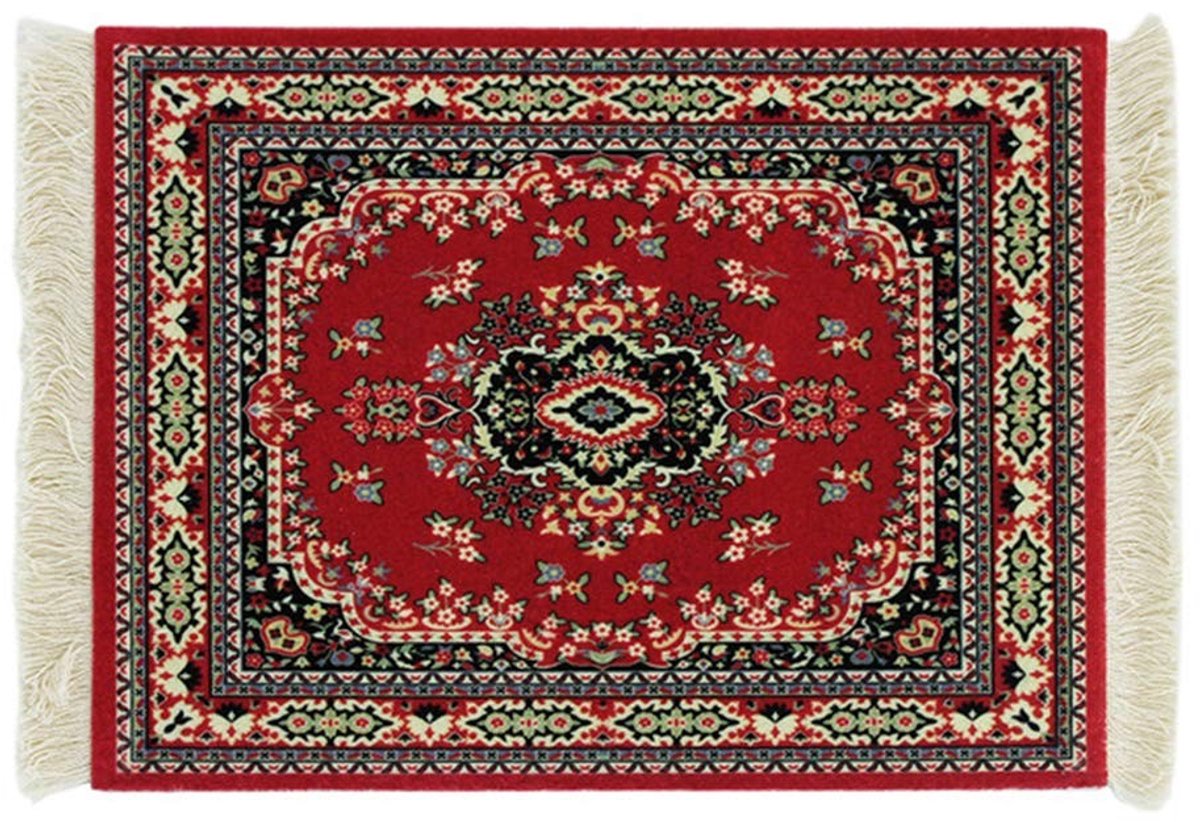 Dailygoods- Muismat antislip - Tapijtmuismat 40 x 25 cm - Oosters/Perzisch design - Wasbaar rubber - Decoratie voor kantoor - Hoogwaardige kwaliteit - Tapijt