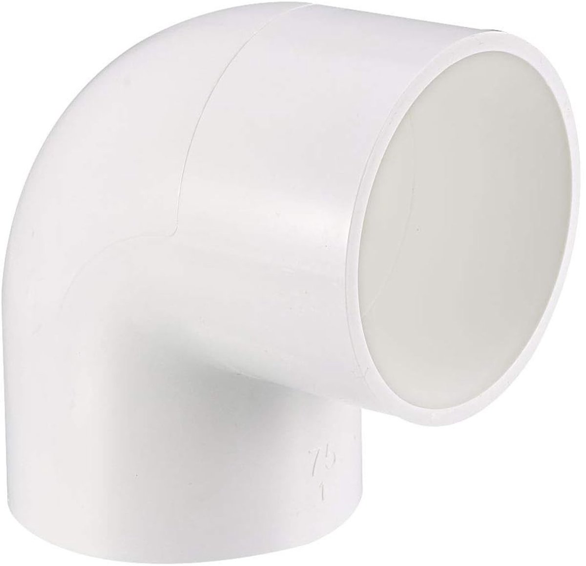 Dailygoods- Elleboogkoppeling 75 mm - 90 Graden - PVC Pijpfitting