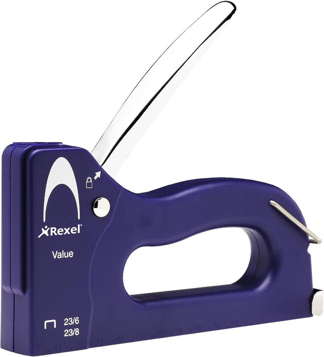 Hand Tacker - Nietmachine - Papier Bevestigen - Veiligheidshandvat - 16 cm - Blauw