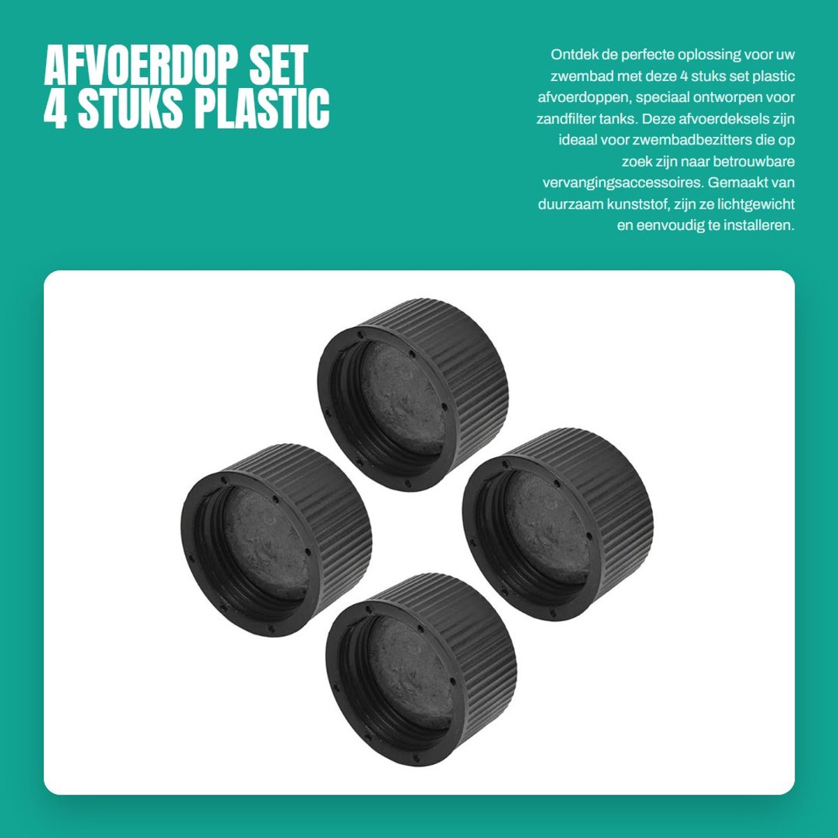 Dailygoods- Afvoerdop Set van 4 - Kunststof - Vervanging voor HAYWARD - Zandfilter - Hoogwaardige Duurzaamheid - Eenvoudig te Installeren - Afvoerdeksel