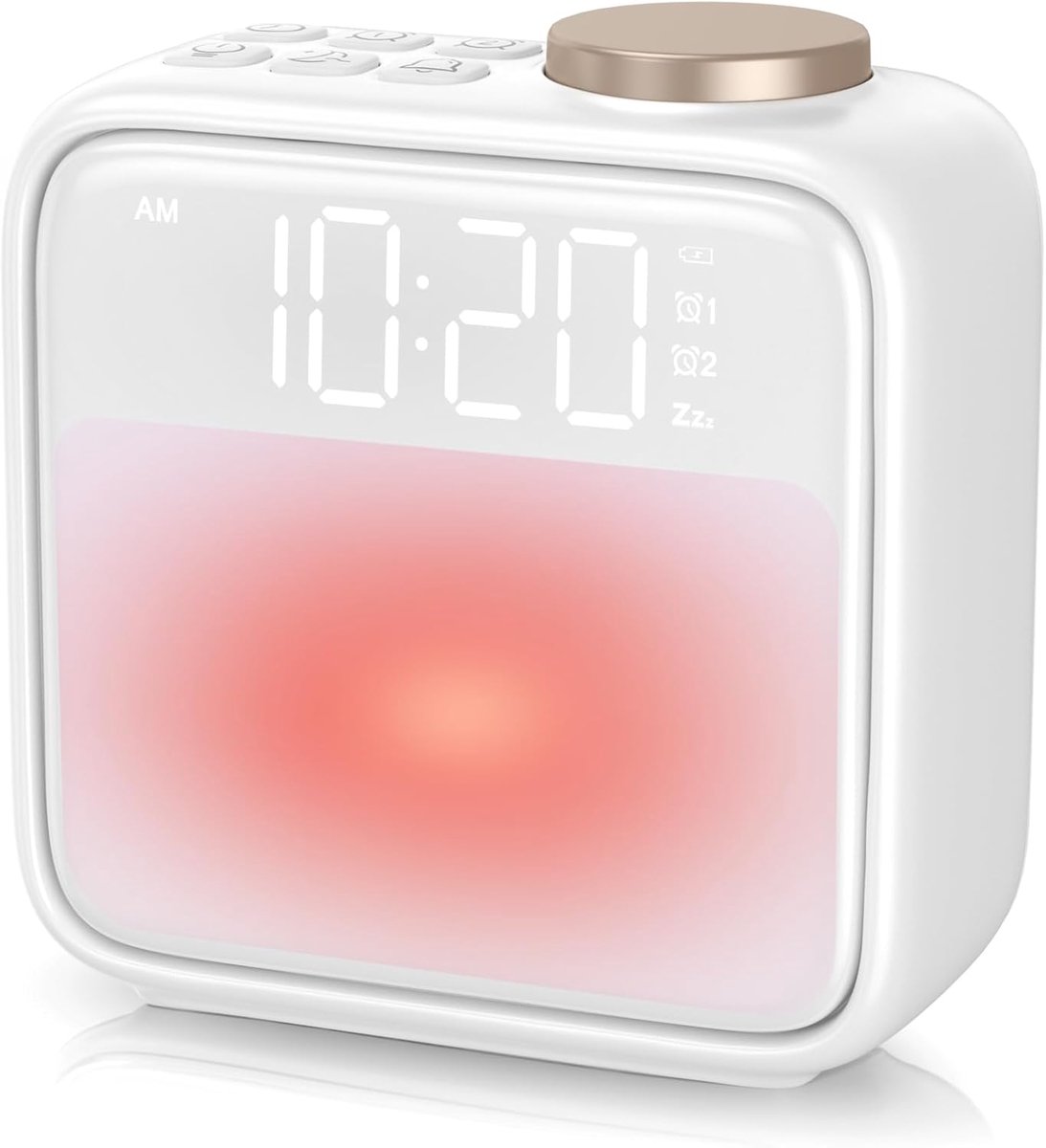 Zonsopgang Wekker - Wake-up Light Klok - Rustig Wakker Worden - Simuleert Zonsopgang - 1245 x 1194 cm - Wit