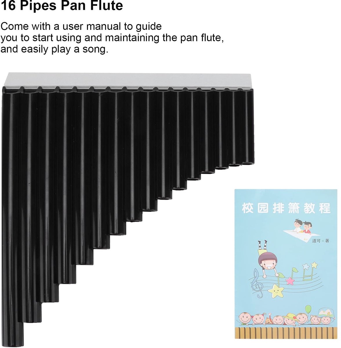 Dailygoods- Panfluit C-tune - Hoogwaardig ABS - 16-kleurige buis - Inclusief handtas - Eenvoudig te leren - Strenge tests voor geluid - Fluit