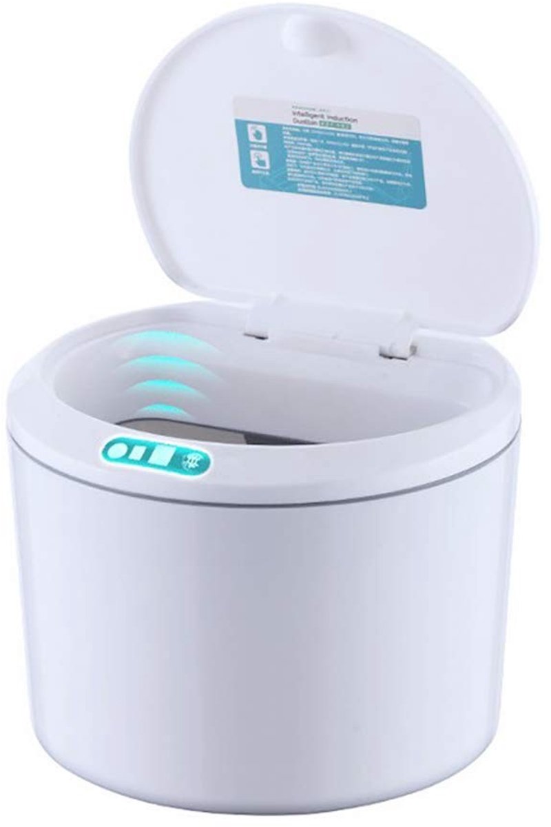 Dailygoods - Desktop Sensor Prullenbak - Touchless Automatische Mini Afvalmand - Compact en Stijlvol - Intelligente Elektrische Inductie Prullenbak -...