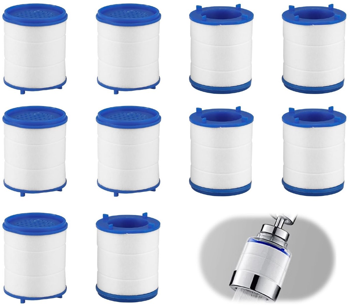 Dailygoods- Filterelement 10 Stuks - Waterfilter Kraan - PP Katoen - Vervangbaar - Economisch - Gezond Water
