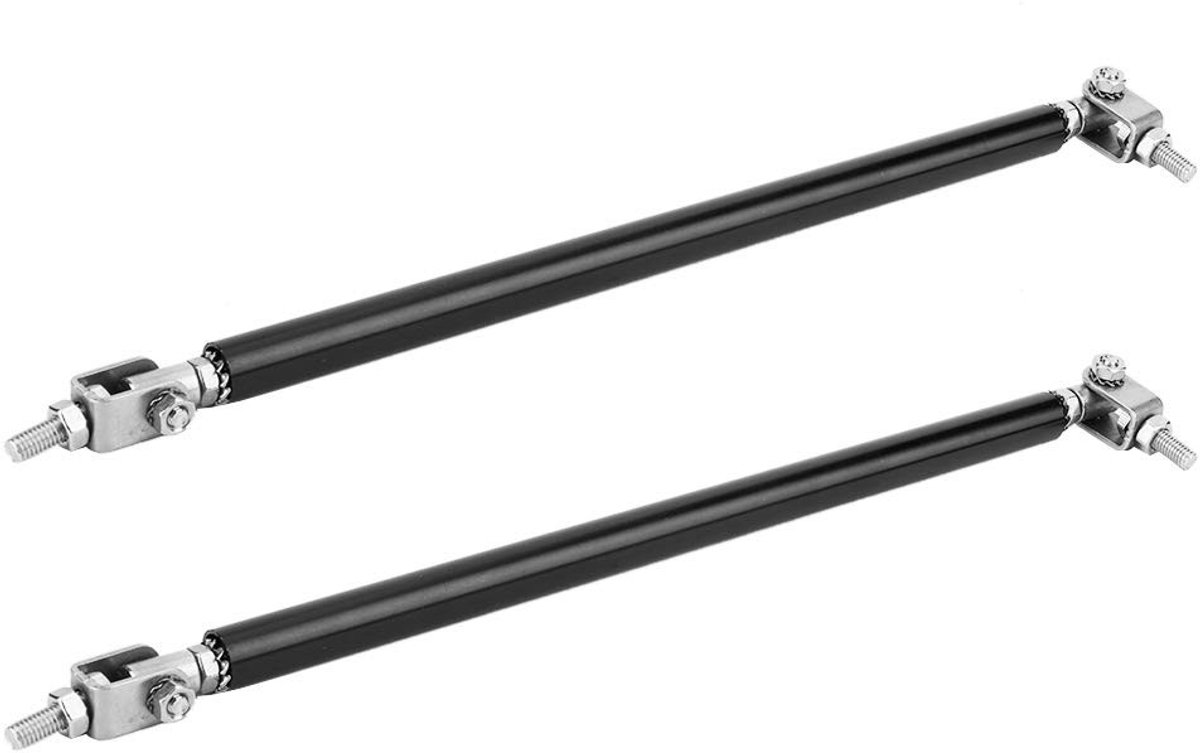 Dailygoods- Voorbumperlip Splitter Verstelbaar - Roestvrij Staal - Steun Stangen - Universele Pasvorm - Eenvoudige Installatie - Maximale Draadlengte 91,4 cm - Splittersteun