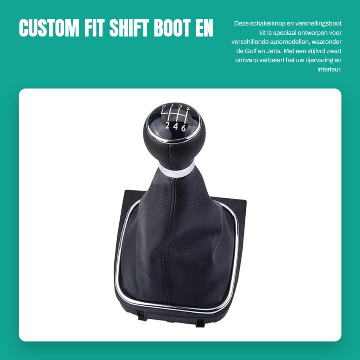 Dailygoods- Schakelboot Eenvoudige installatie - Pookknop - Versnellingspook knop - Geschikt voor 6 versnellingen - Zwart ontwerp - Verbeterde prestaties