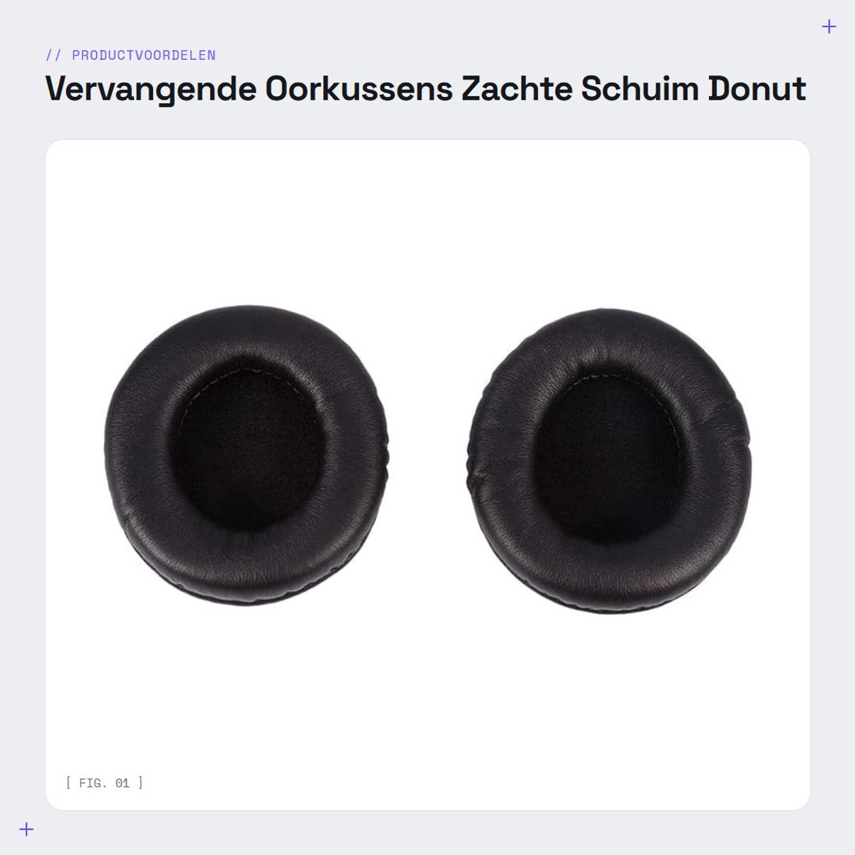 Dailygoods - Vervangende Oorkussens - Zachte Schuim - Donut Stijl - Zwart - Hoofdtelefoon Oorkussens - Ideaal voor DJ's - Compatibel met MDR-V700DJ V5...