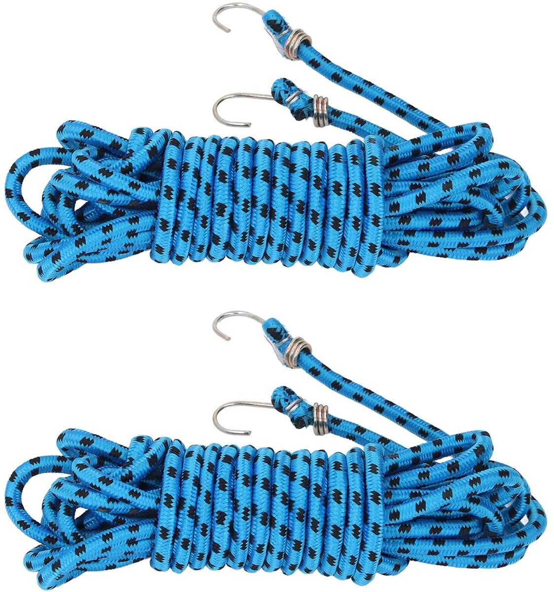 Dailygoods - 2 Stuks Bungee Koorden van 8m voor Buiten en Binnen