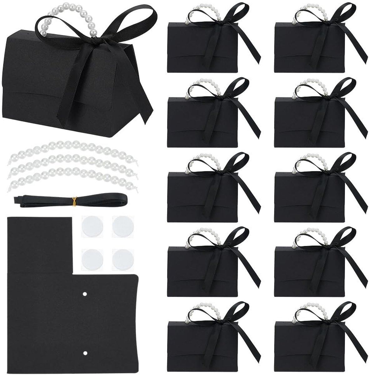 Dailygoods- Geschenkdozen Set van 16 - Decoratieve Dozen - Bruiloftscadeaus - Traktatiedozen - Doe-het-zelf - 98 × 55 mm - Cadeauverpakking