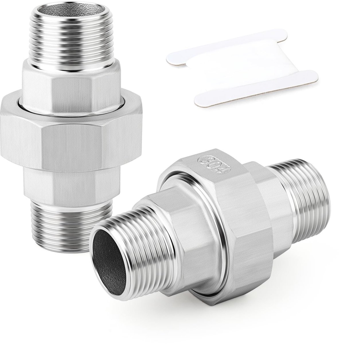 Dailygoods - 1" Pijpverbinding - Roestvrij staal - Duurzaam en betrouwbaar - Water/Olie/Gas - Adapter en Unie - Geschikt voor diverse toepassingen