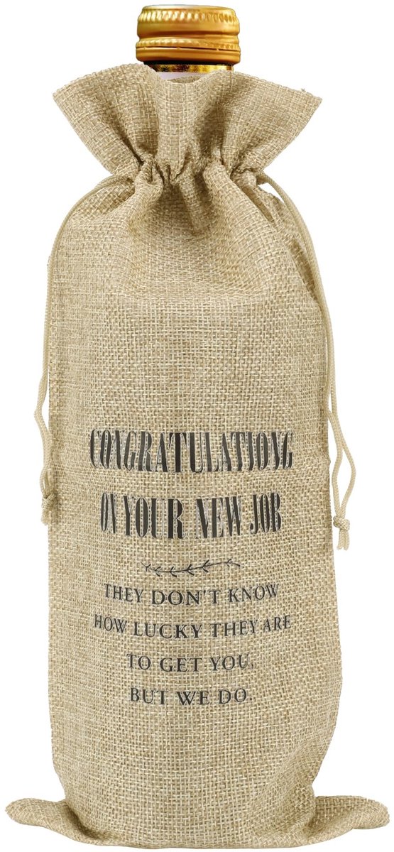 Dailygoods- Wijnzakken Duurzaam - Wijnfleszakken - Cadeaupapier - Geschenk Tasjes - Herbruikbaar - Trekkoord Sluiting - Geschenktas