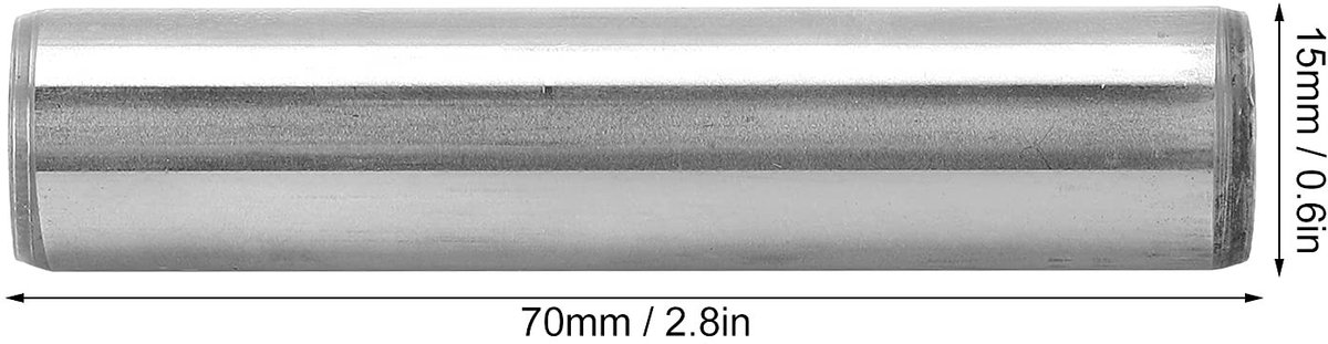 Dailygoods- Zuigerpen 15x70mm - Roestvrij Staal - Voertuigonderdeel - Hoge Hardheid - Veelzijdige Toepassing - Optimale Functionaliteit - Pistonpin