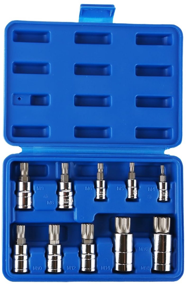 Dailygoods - 12-punts Drievoudige Doppenset met Koffer voor Auto Onderhoud