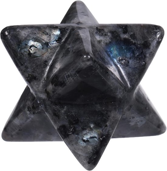Labradoriet Merkaba Ster - Energie Generator - Meditatie en Ontspanning - Heilige Geometrie Veld - 25 cm - Blauw Groen — afbeelding 5