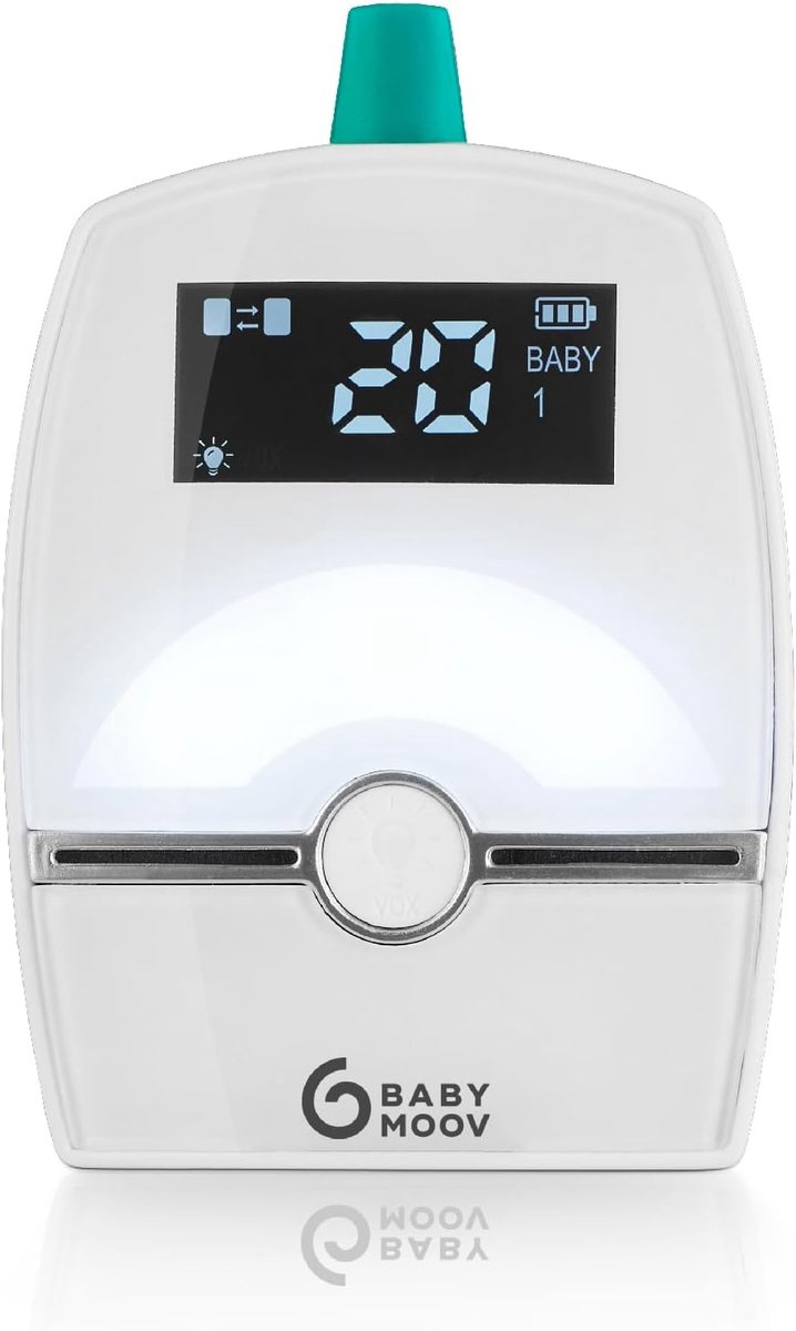 Babyfoon Zender - Extra Monitor - Baby Bewaken - Twee Kinderen Monitoren - 1400 Meter Bereik - Wit