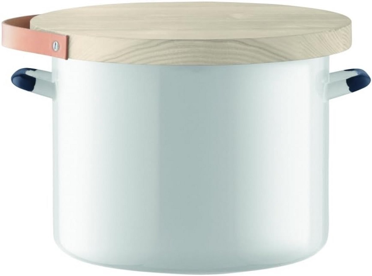 Broodtrommel met plank - Opslag bakkerij - Keuken organiseren - Deksel met groeven - 31 cm - Melkwit