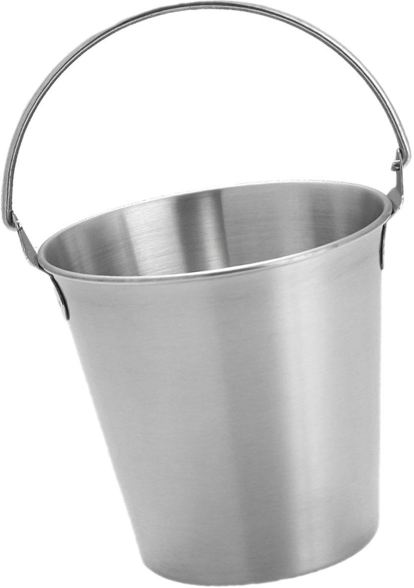 Dailygoods- Mini-Emmer Dubbelwandig - Ijsemmer met Deksel - Roestvrij Staal - Handgrepen - Voedselveilig - Voor Bier/Wijn