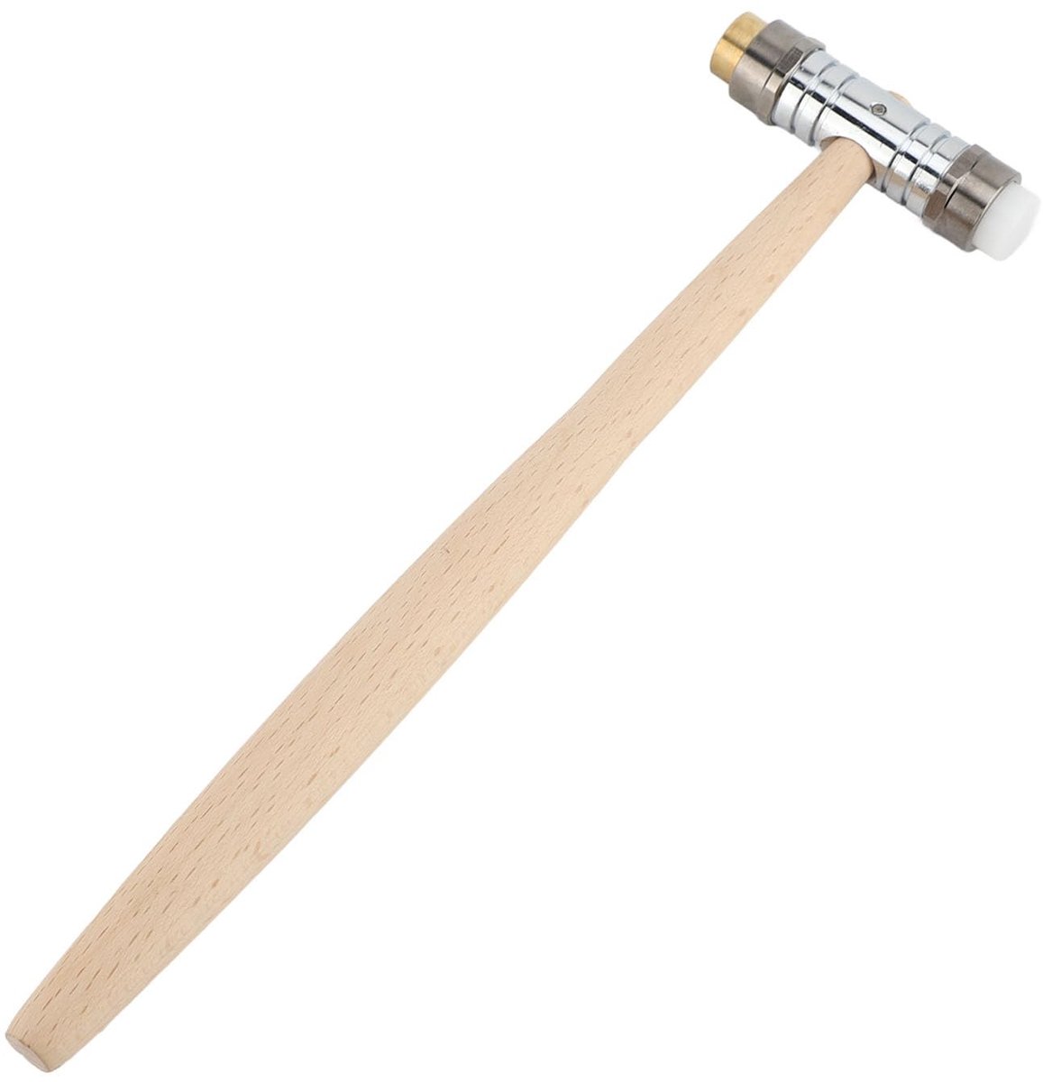 Dailygoods- Dubbele Hamer - Ergonomisch Ontwerp - Zacht Oppervlak - Dubbelzijdige Kop - Beukenhout - Comfortabele Grip