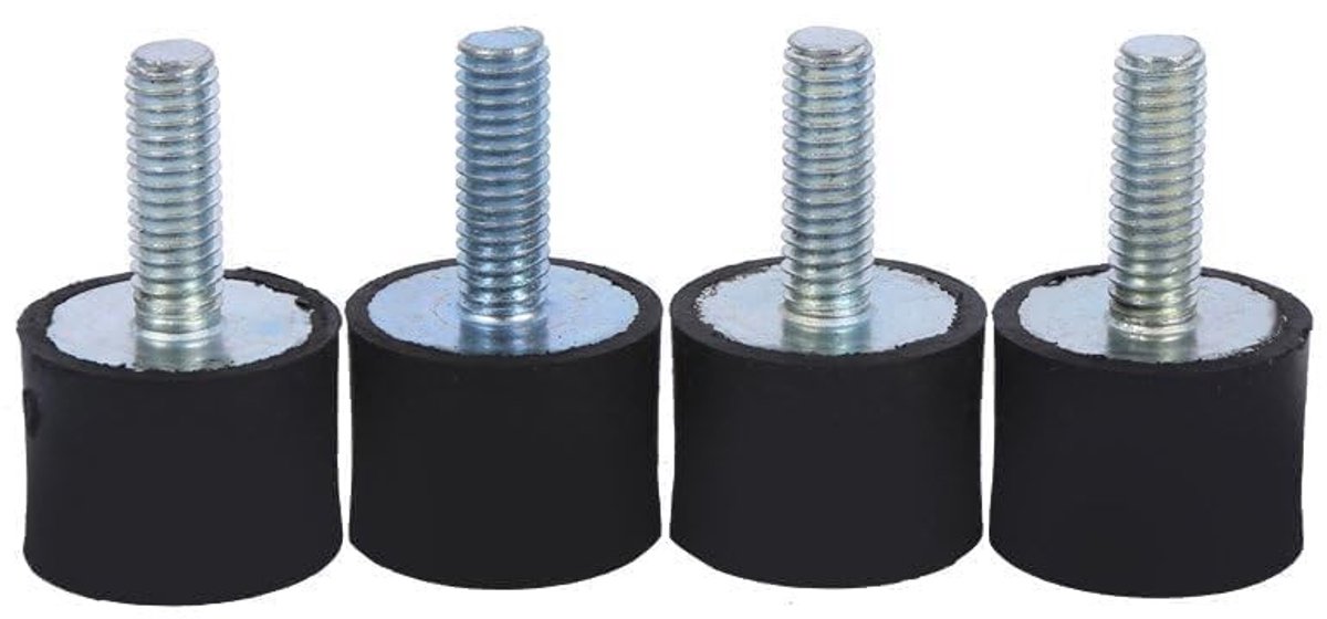 Dailygoods- Schokdemper rubberen houders - 4-delige set - Anti-vibratie-isolatoren - Silentblock - M6/M8 - 20x15 mm