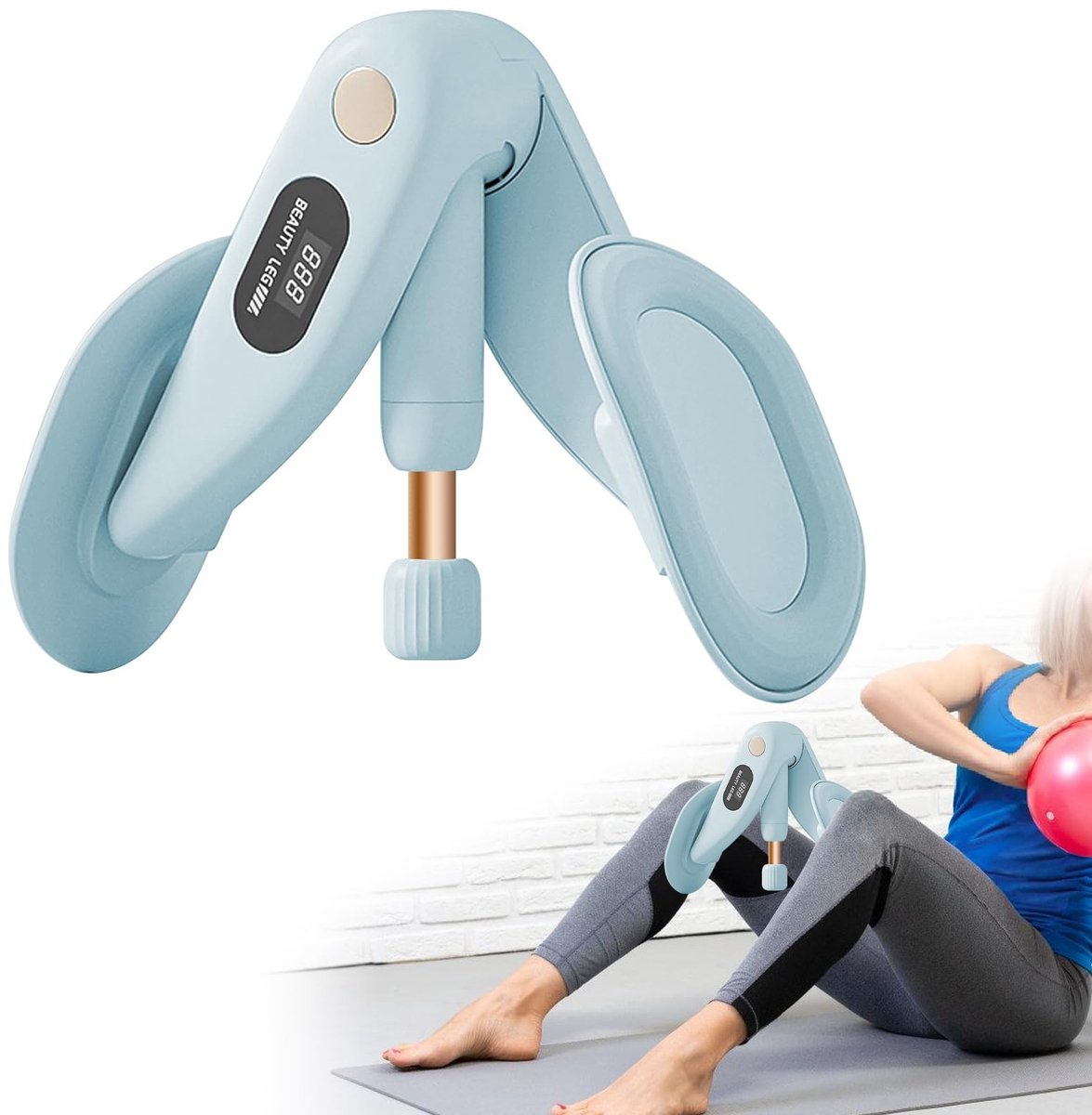Dailygoods- Dijbeentrainer 7-16 kg instelbare weerstand - Bekkenbodemtrainer - Multifunctioneel Trainingsapparaat - Lichtgewicht - Draagbaar - Versterkt Bekkenspieren