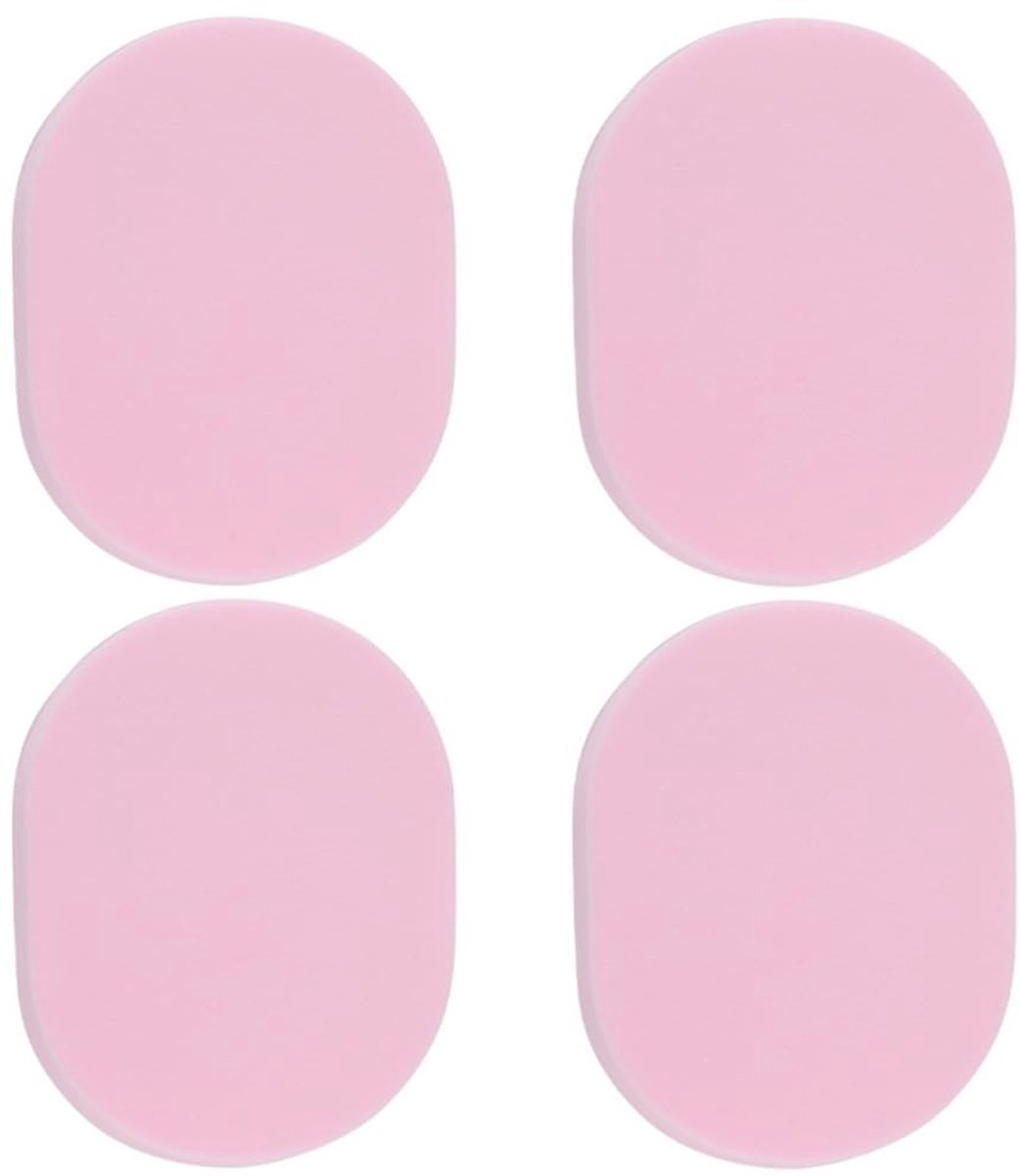 Dailygoods - 4 Stuks Herbruikbare Gezichtsreinigingssponzen Roze