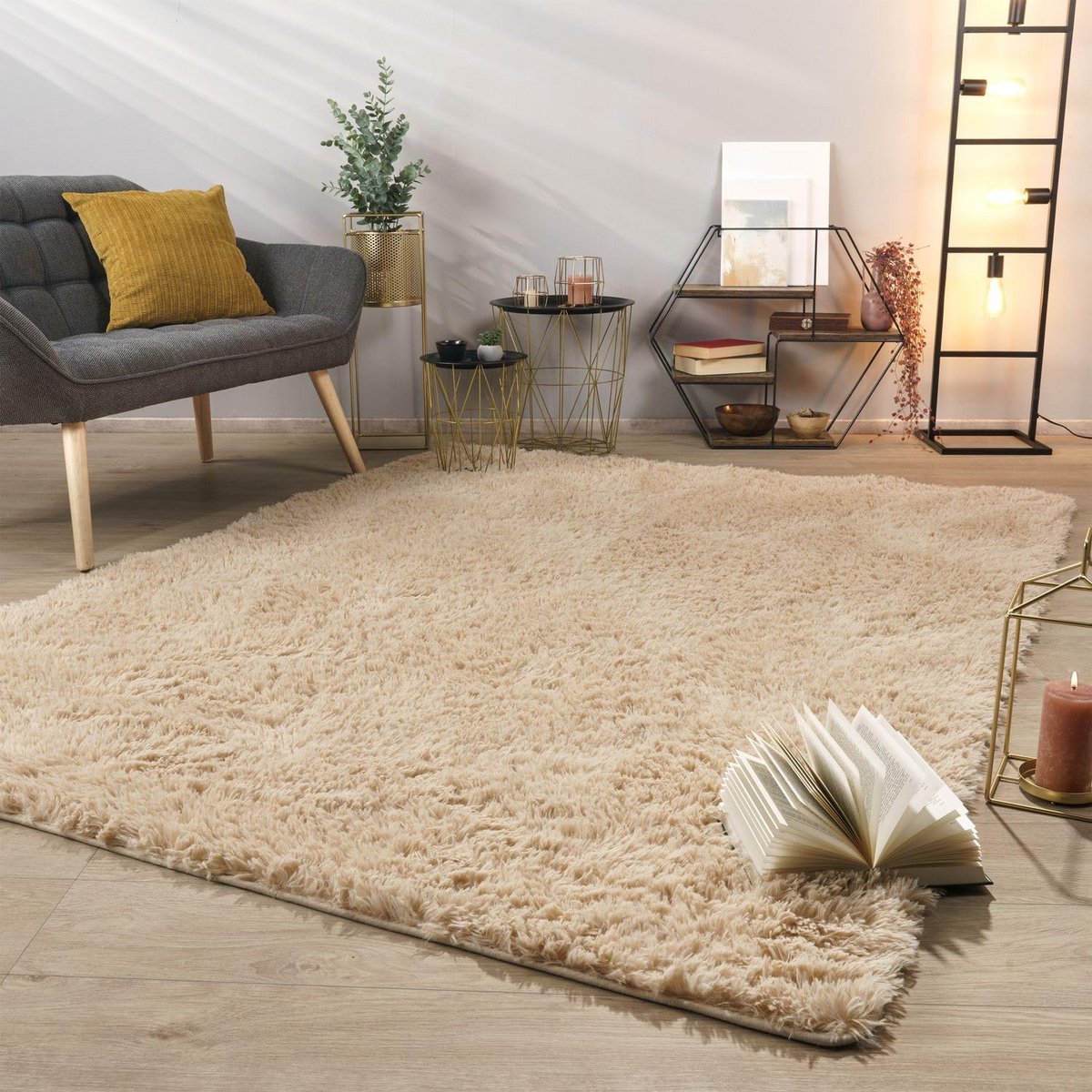 Hoogpolig Vloerkleed - Zacht Kleed - Woonkamer Comfort - OEKO-TEX Gecertificeerd - 80x150