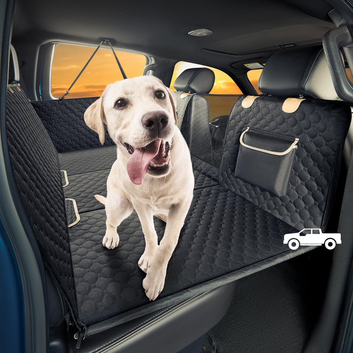 Dailygoods- Achterbankverlenger Hond - XL Waterdicht - Harde Bodem - Autostoelhoes - Zware Hond - Auto Hangmat