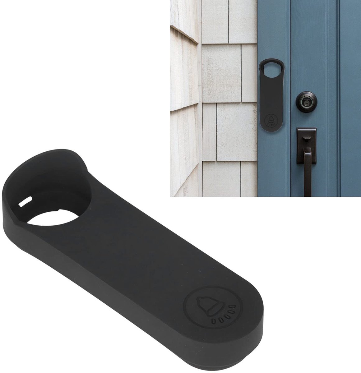 Dailygoods- Silicone Case Weerbestendig - Beschermhoes - Geschikt voor Google Nest Deurbel - Zacht Silicoon - UV-bescherming - Schokbestendig - Deurbellenhoes