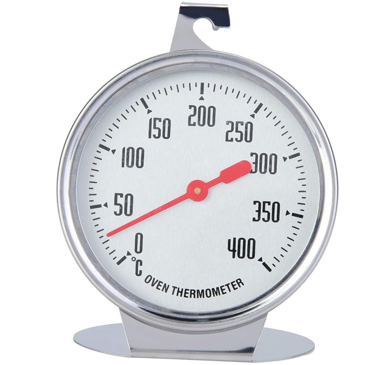 Dailygoods- Oven Thermometer Ovenbestendig - Keukenthermometer Digitaal - Thermometer voor Vloeistof - Thermometer met Dual Scala - RVS Thermometer 0-400 graden - Keuken Thermometer