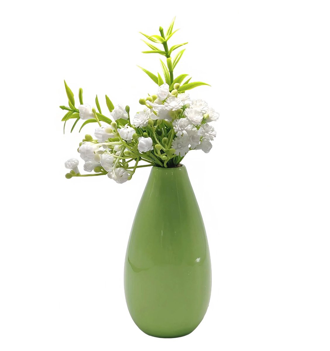 Dailygoods- Bloem Vaas Mini - Keramisch - 10,5 cm - Decoratieve Bloemen Houder - Compact Ontwerp - Elegant en Tijdloos