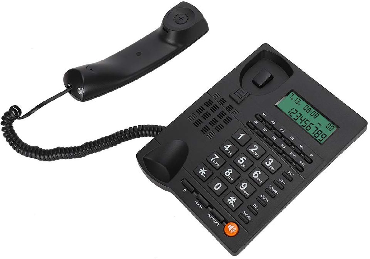 Dailygoods- Beller ID Telefoon met Nummerherkenning - Handsfree Functie - 10 Sneltoetsen - Achtergrondverlichting - Geschikt voor Kantoor/Thuis