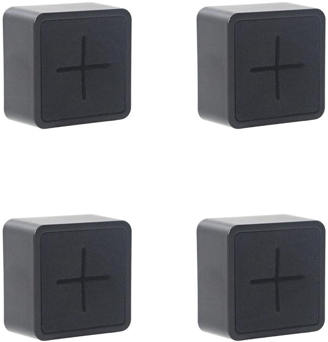 Dailygoods- Handdoekhaken Zelfklevend - 4 Stuks - Zwart - Waterdicht - Duurzaam ABS - Voor Badkamer/Keuken - Geen Boren Nodig - Towel Holder