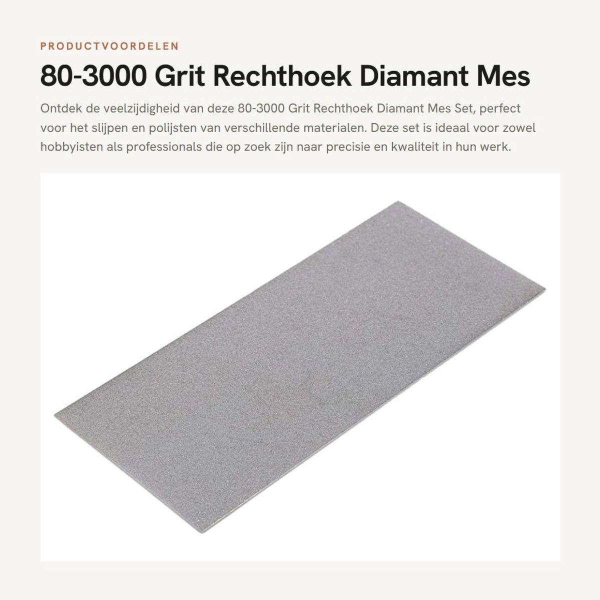Dailygoods- Diamant Mes Set 80-3000 Grit - Slijpsteen - Polijsten - Slijpstaaf - Wetsteen - Afmeting 17x7,5 cm