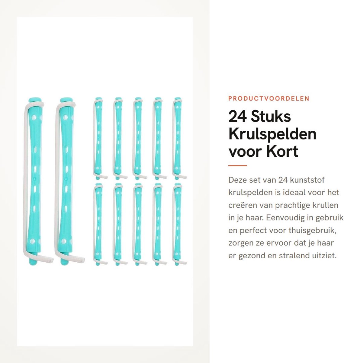 Dailygoods- Krulspelden 24 Stuks - Permanentrollers - Praktische Tools - Voor Kort Haar - Eenvoudig Thuisgebruik - Afmetingen 9x0,6 cm - Krultangen