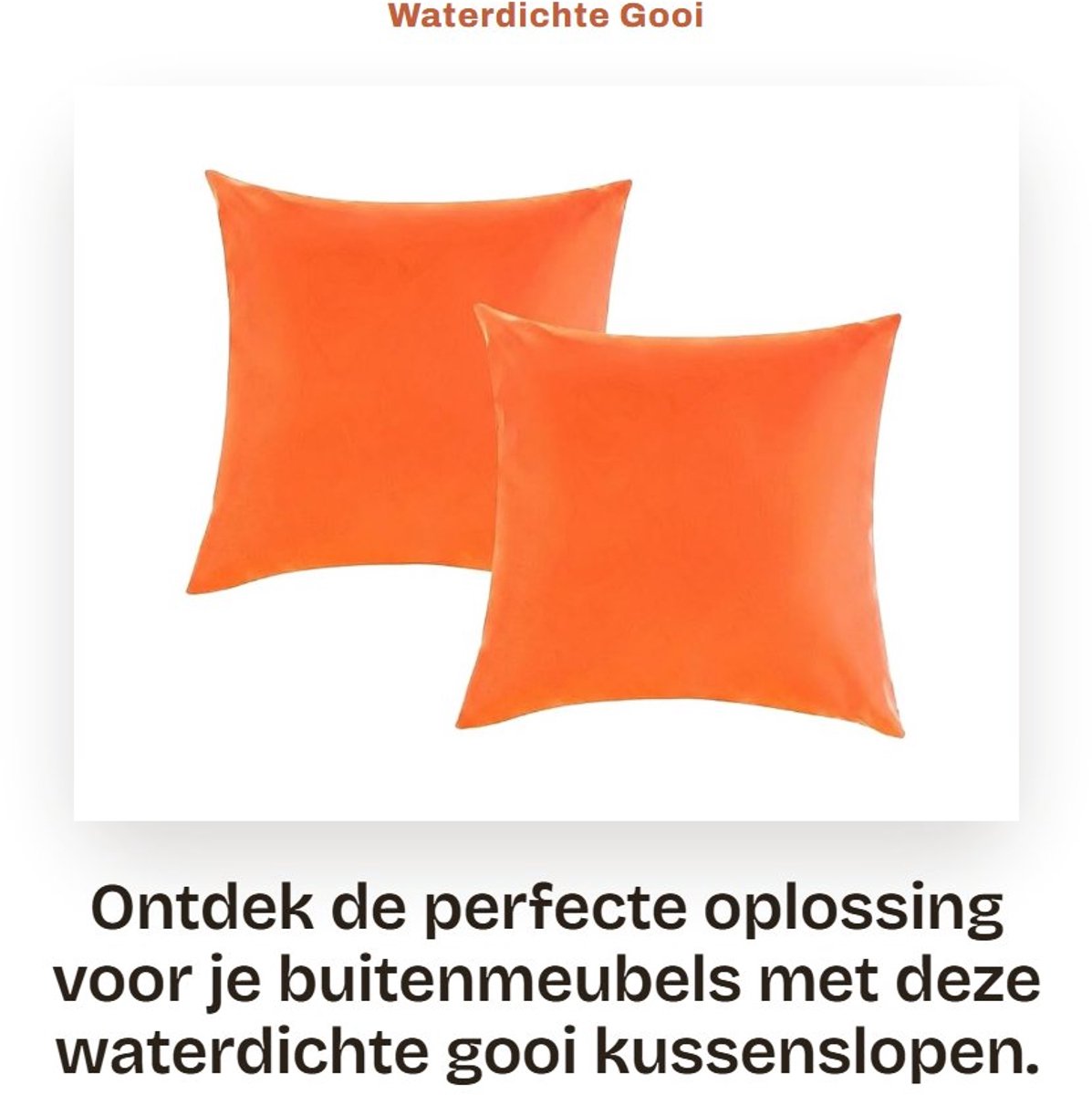 Dailygoods- Kussensloop Waterdicht - Kussensloop 45x45 cm - Set van 2 - Polyester - Onzichtbare rits - Duurzaam en herbruikbaar - Kussenhoes