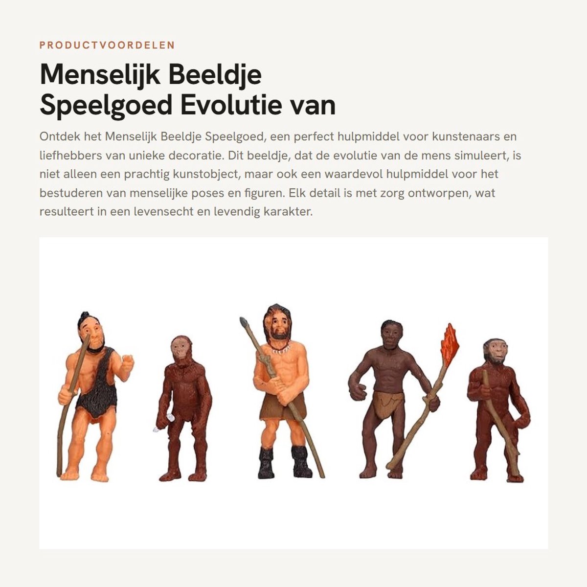 Dailygoods- Beeldje Menselijk - Speelgoed voor Artiesten - Draagbaar en Lichtgewicht - Woondecoratie - Levensechte Details - Uniek Karakter - Figuur