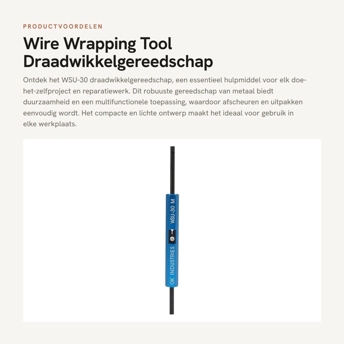 Dailygoods- Draadwikkelgereedschap Robuuste Constructie - Wire Unwrap Tool - Lichtgewicht - Compact - Eenvoudig te Bedienen - Ideaal voor Doe-het-zelvers