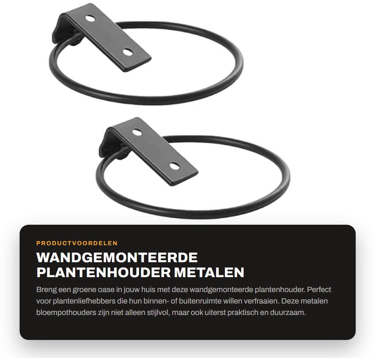 Dailygoods- Bloempothouder Duurzaam - Wandgemonteerd - Plantenrek Binnen/Buiten - Opvouwbaar - Ruimtebesparend - Hoogwaardig IJzer