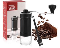 Handkoffiemolen - Koffiemaler Molen - Verse Koffie - Compact Ontwerp - 17.5 cm - Zilver