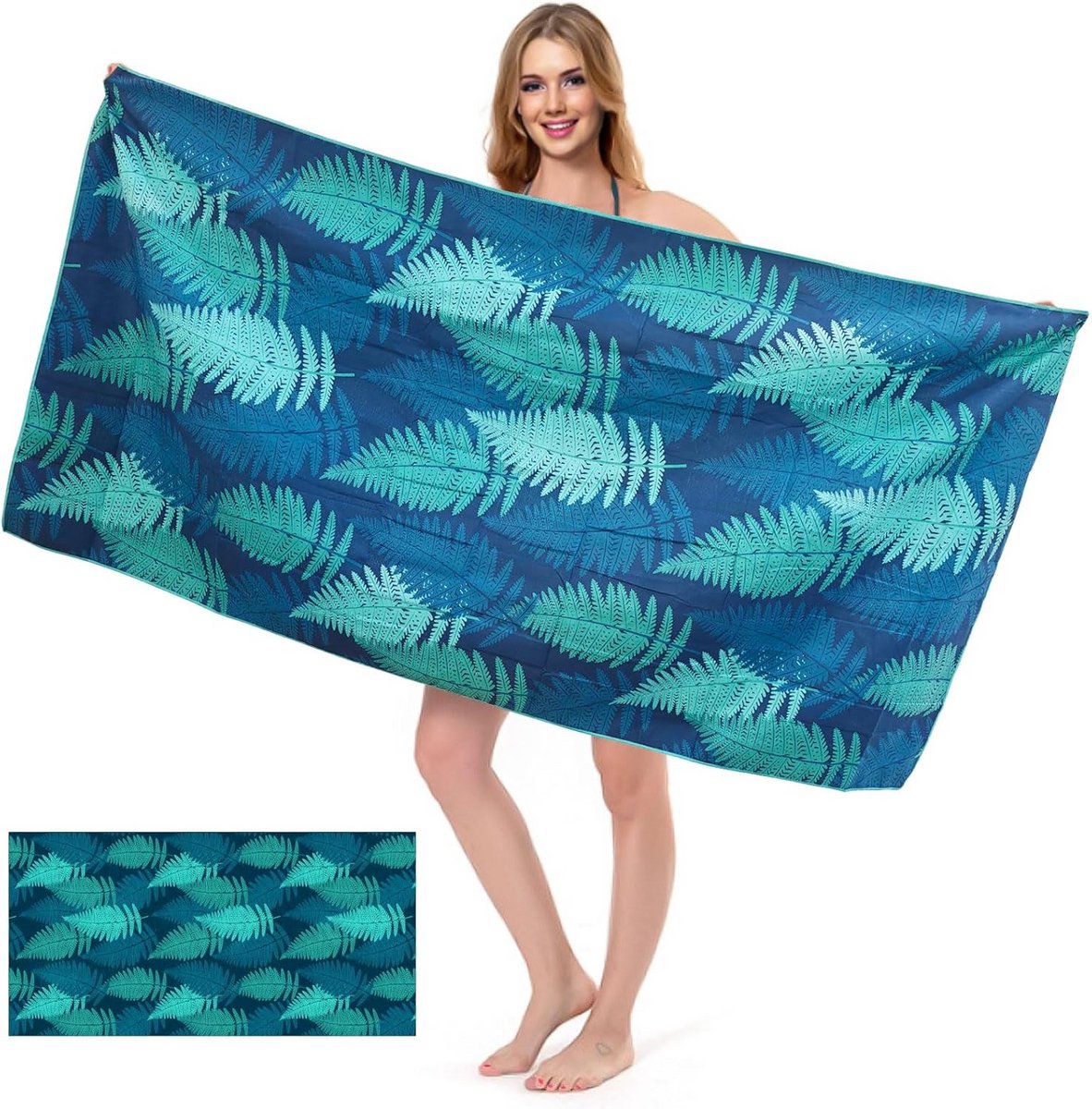 Sneldrogende Strandhanddoek - Microvezel Badhanddoek - Zandvrij Genieten - Compact Opvouwb