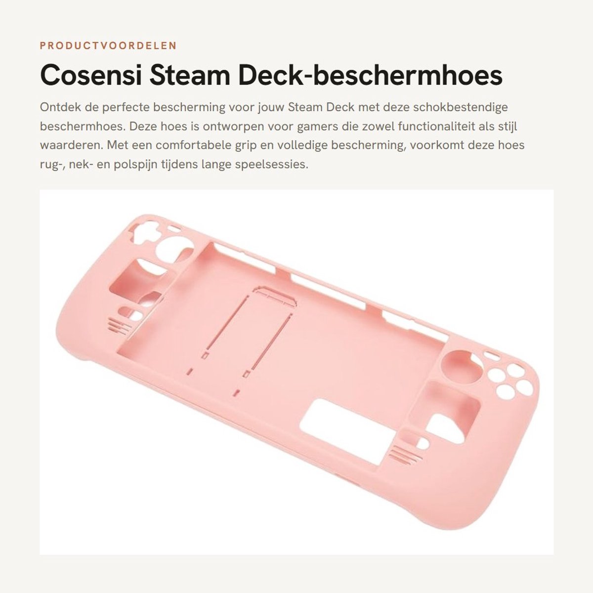Dailygoods- Beschermhoes Schokbestendig - Standaard - Volledige Bescherming - Comfortabele Grip - Geschikt voor Steam Deck - Nauwkeurige Pasvorm - Gaming Case