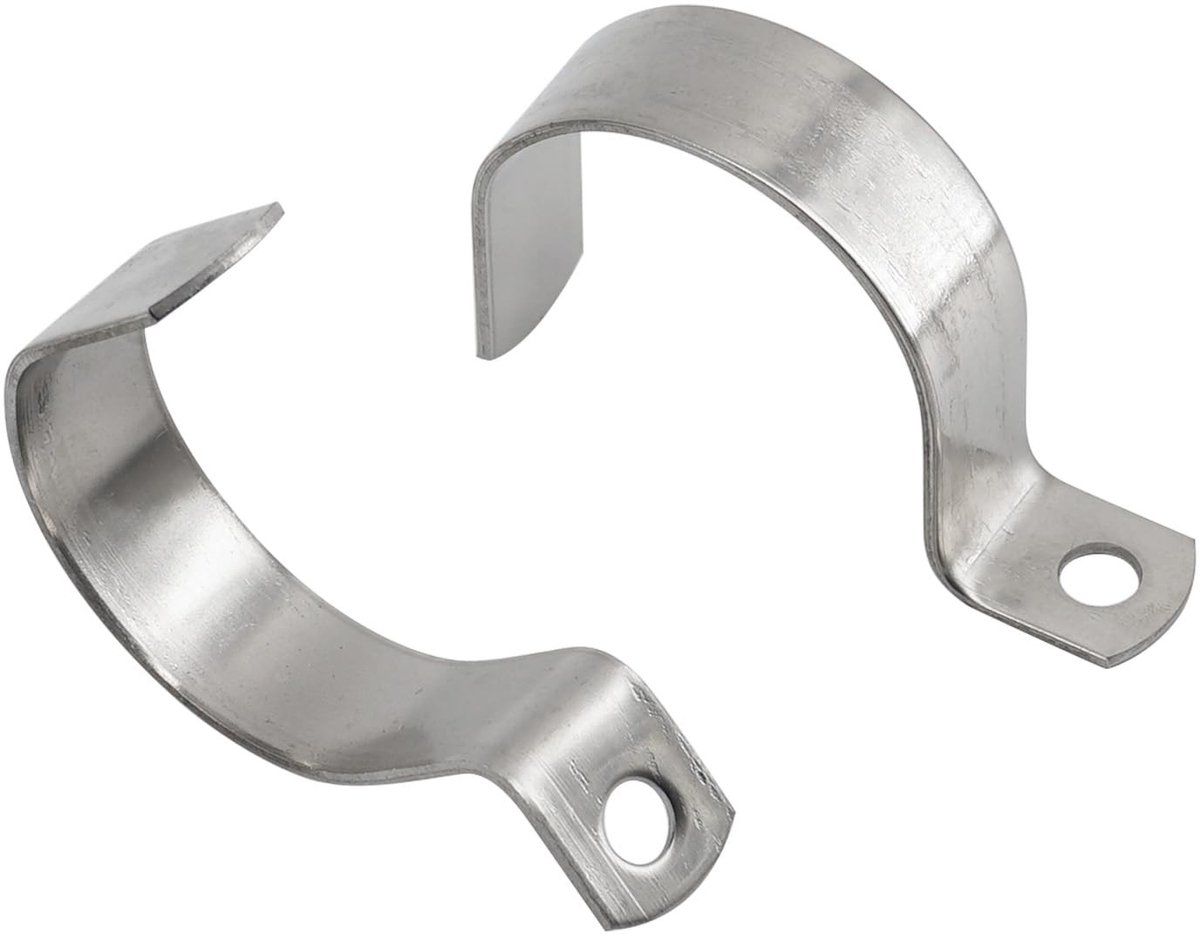 Dailygoods - 304 Roestvrij Stalen Buisklem Ø 42 mm (Set van 8)
