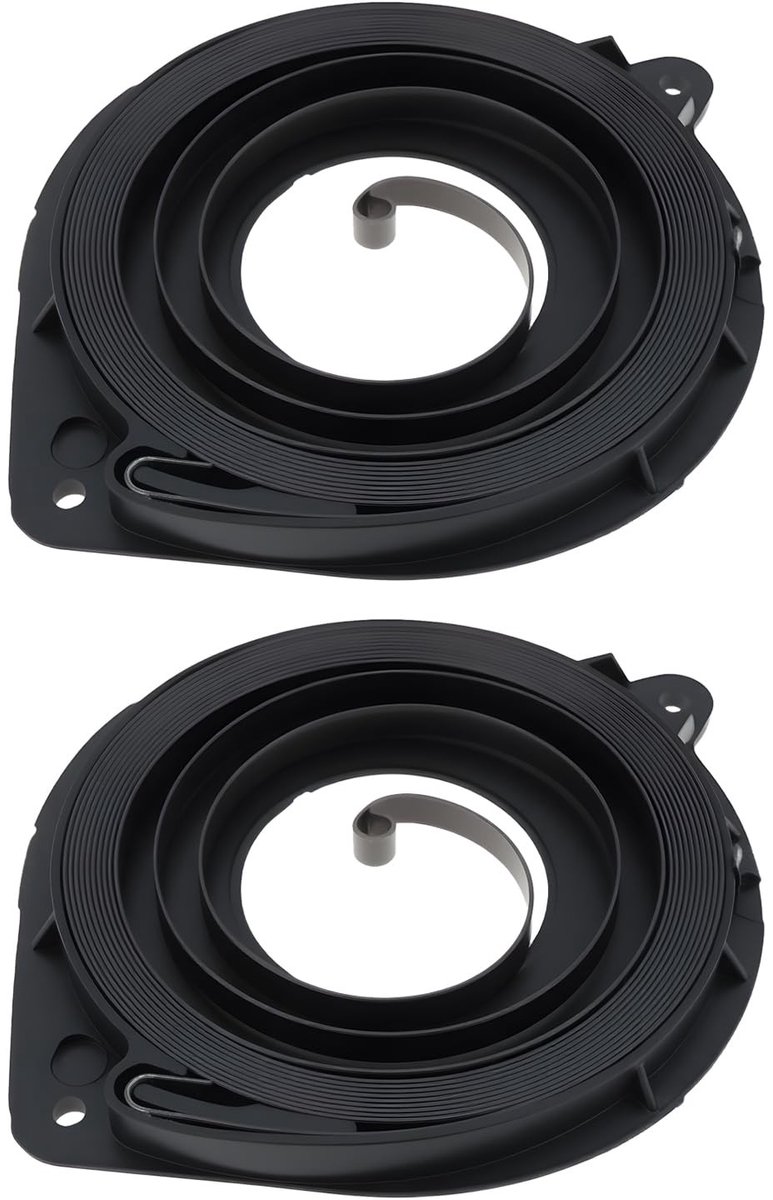 Dailygoods- Terugslag Lente 2 Stuks - Compatibel met Husqvarna 135/140 - Kettingzaag Onderdelen - Duurzaam Verenstaal - Montagegatafstand 76 mm - Vermoeidheidsbestendig - Startveer