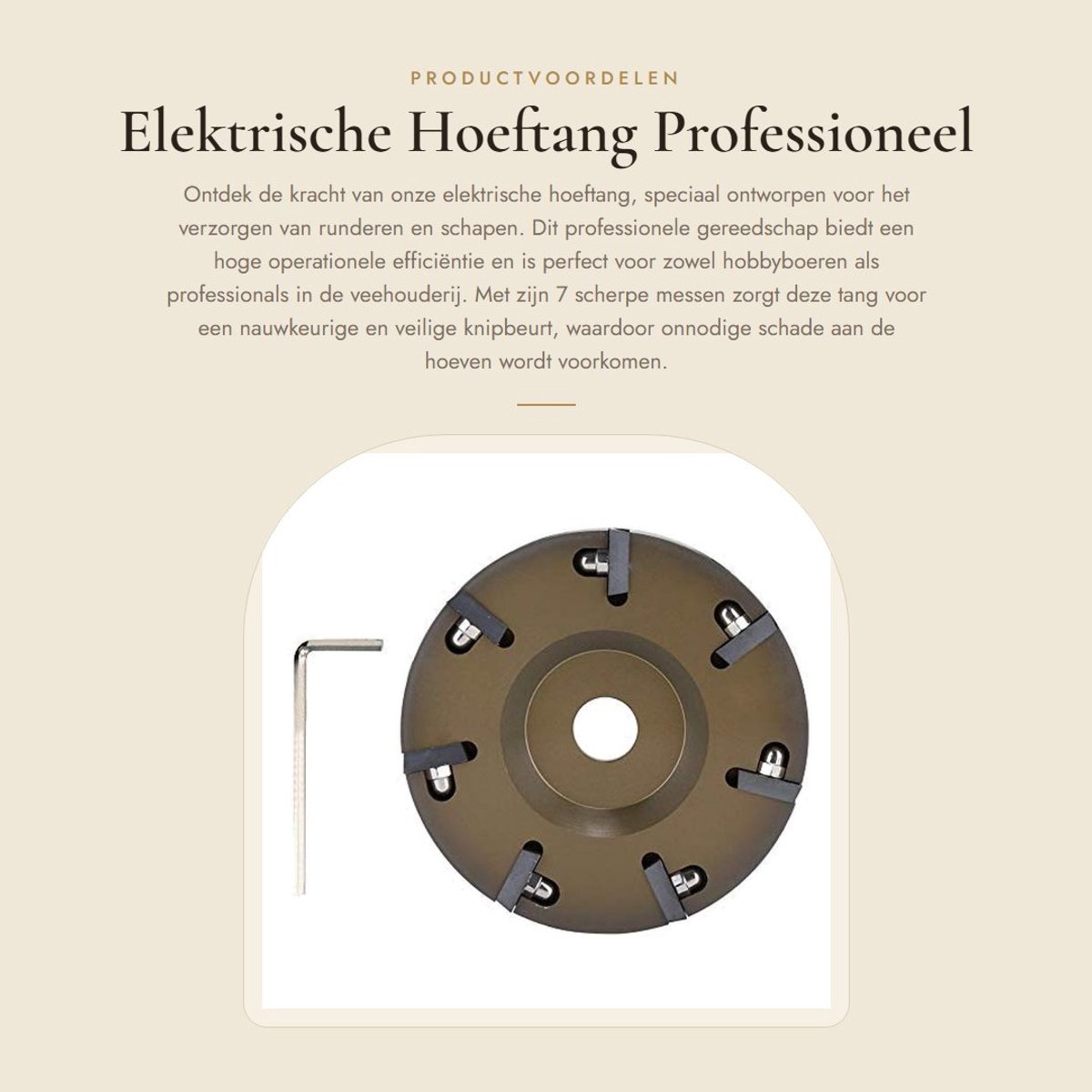 Dailygoods - Elektrische Hoeftang - Professioneel Gereedschap - Hoge Efficiëntie - Aluminium - Voor Runderen en Schapen - Met 7 Scherpe Messen - Duurz...