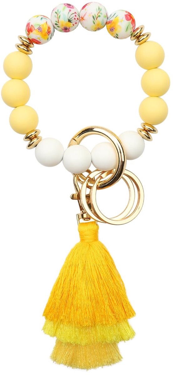 Dailygoods- Sleutelhanger Duurzaam - Sleutelhanger Auto - Sleutelhanger Kralen - Sleutelhanger Polsbandje - Sleutelhanger Leer - Comfortabel Ontwerp - Sleutelarmband
