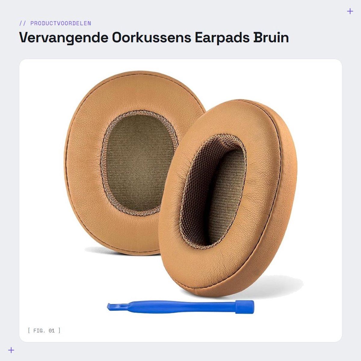 Dailygoods - Vervangende Oorkussens - Earpads - Bruin - Comfortabel - Geschikt voor Skullcandy - Hoofdtelefoonaccessoires - Oorkussenmodel