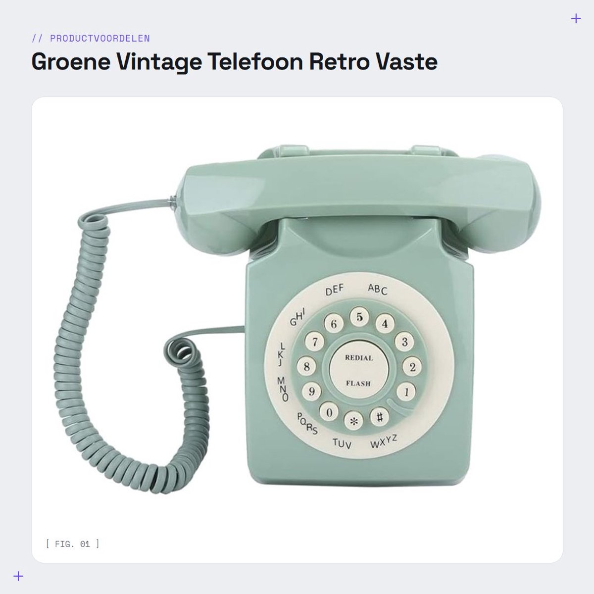 Dailygoods- Telefoon Hoge-resolutie Geluidskwaliteit - Vaste Telefoon - Vintage Telefoon - Bedrade Telefoon - Grote Toetsen - Duurzaam ABS-Materiaal