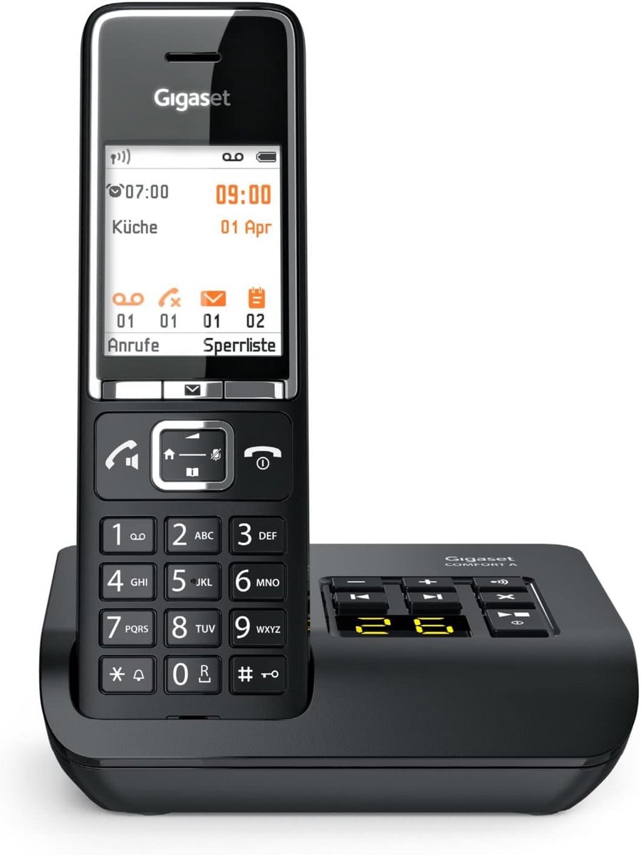Draadloze Telefoon - DECT telefoon - Thuisgebruik - Met antwoordapparaat - 30 min opname - Zwart